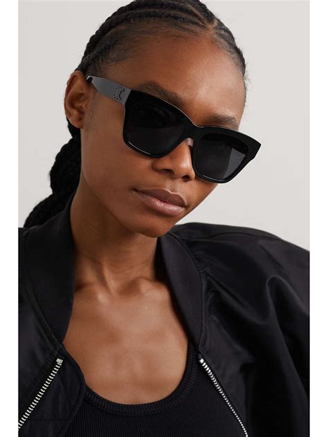 celine sunglasses cl40212u triomphe brown havana oval frame sunglasses|TRIOMPHE 01 SUNGLASSES IN ACETATE .